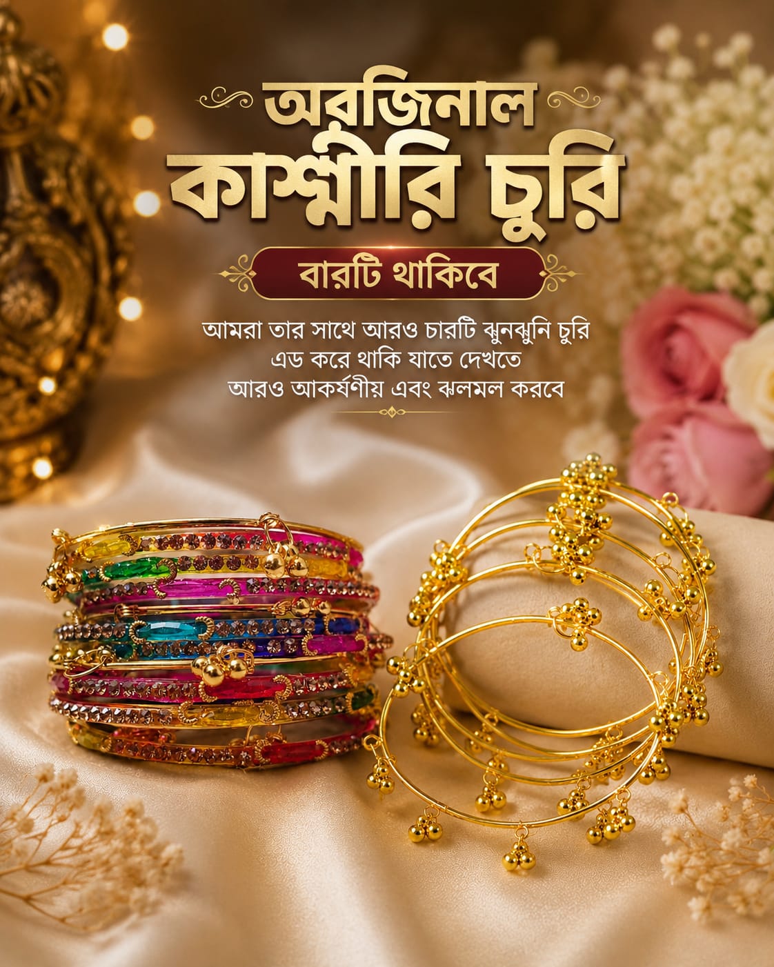 কাশ্মীরি কাঁচের চুড়ি (সাইজ-২)